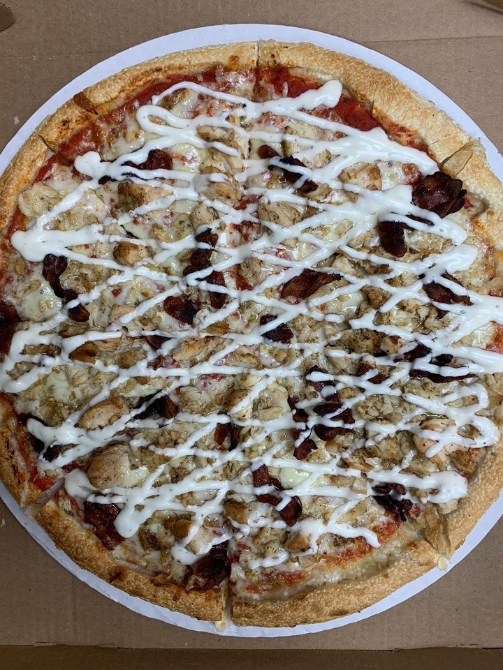 Large Bacon Grilled Chicken Ranch Pizza