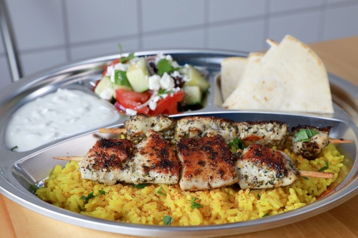 Chicken Souvlaki Platter