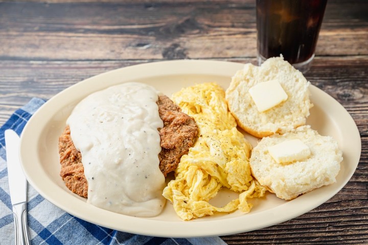 Chicken Fried Steak and Eggs