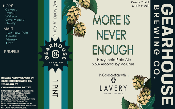 More Is Never Enough Thiolized IPA 16oz/Can