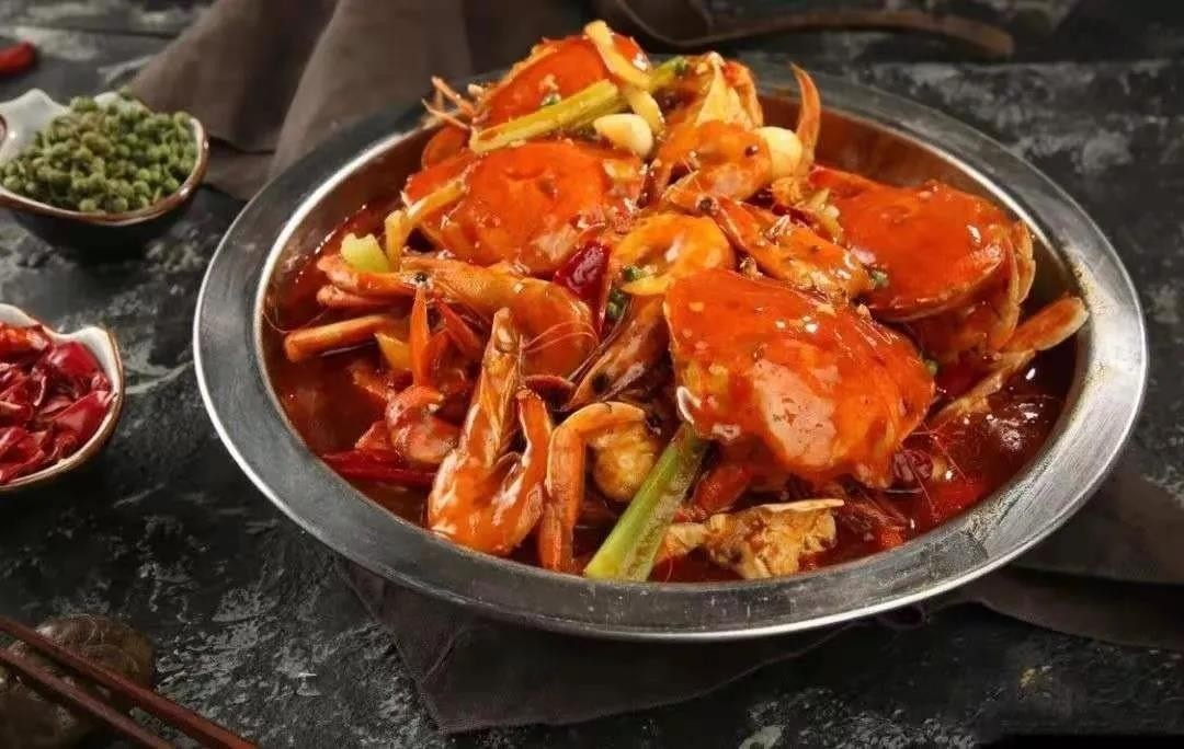 聚福香辣虾兵蟹将 spicy shrimp and blue crab