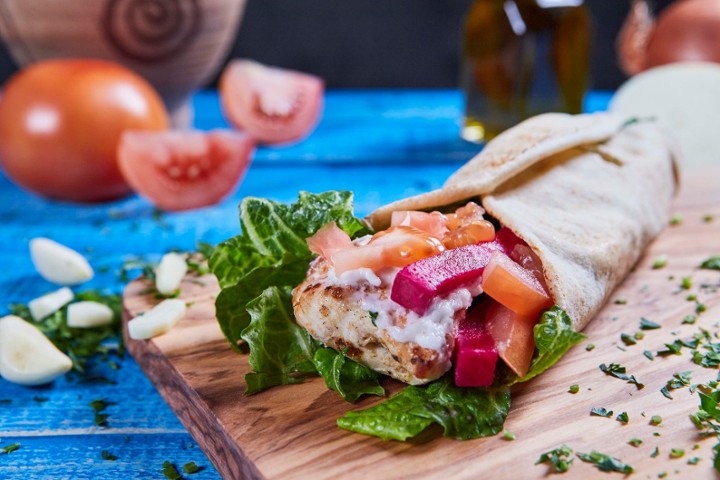 Shish Tawook (Chicken Kebab) Wrap