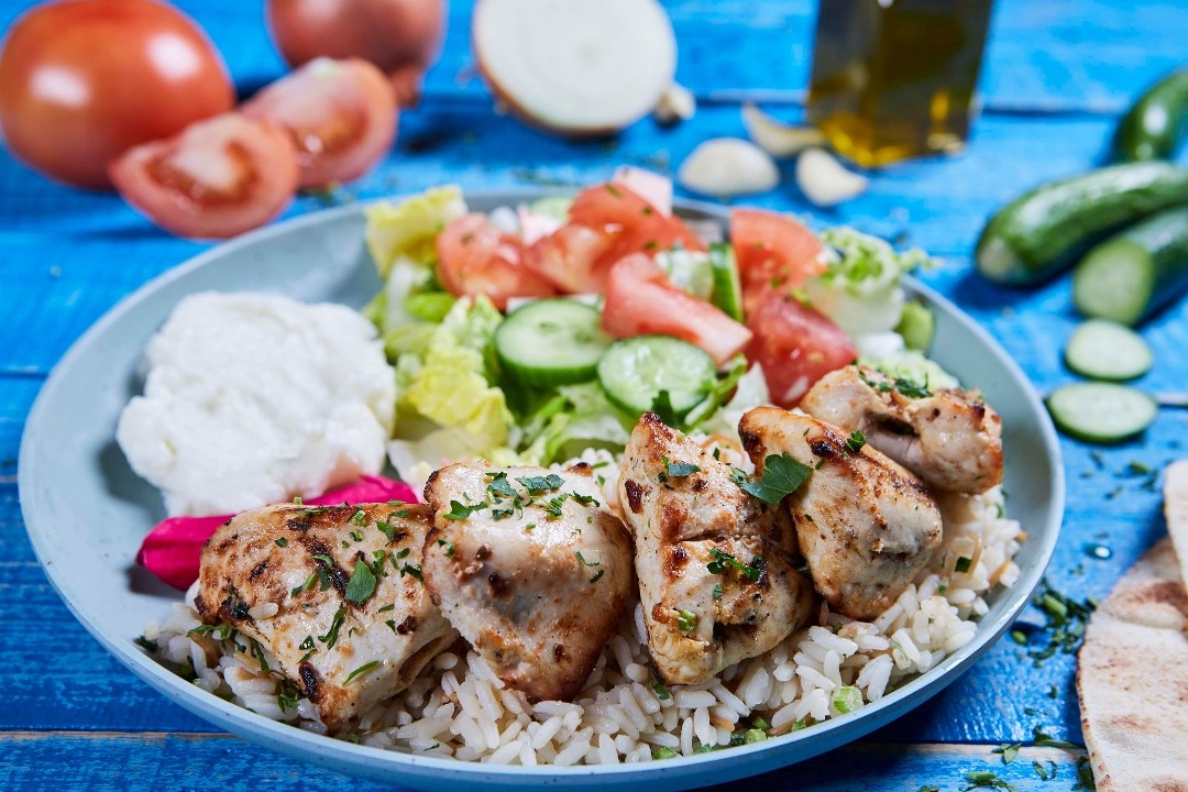 Shish Tawook (Chicken Kebab) Plate