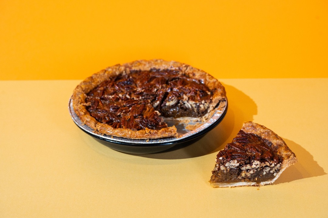 Bourbon Pecan Pie - Slice