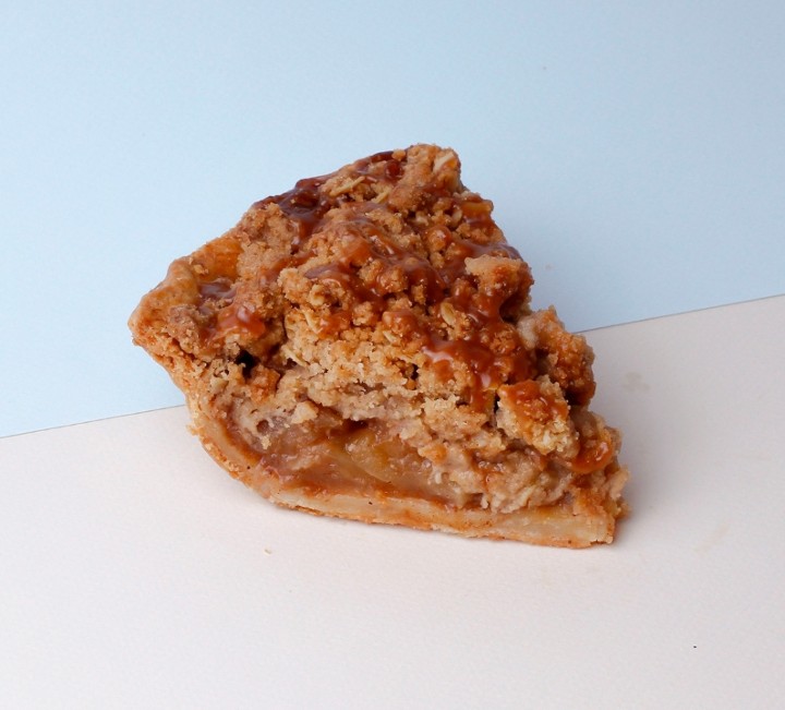 Salted Caramel Apple Crumble - Slice