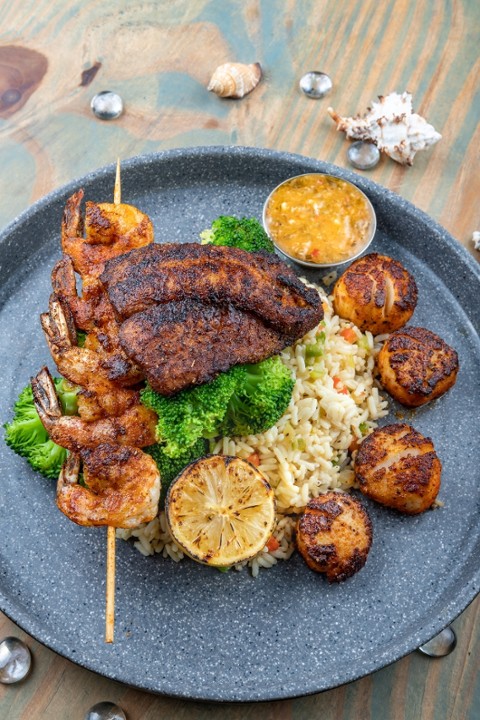 Blackened Seafood Platter