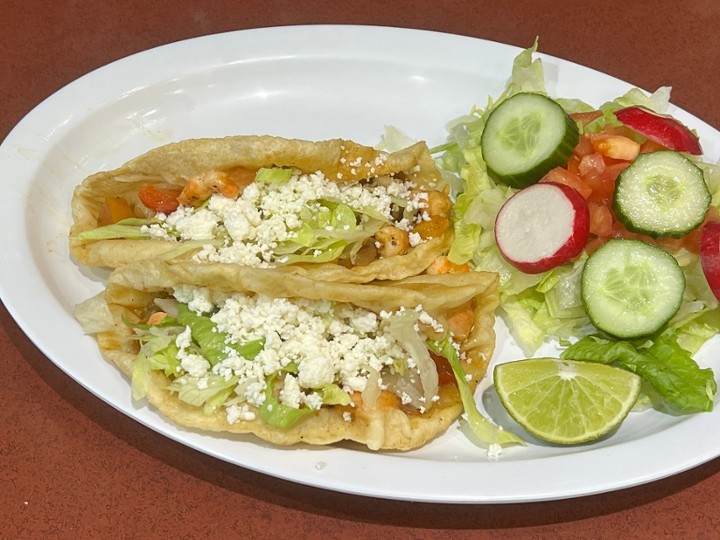 TACOS GOVERNADOR (3 shrimp tacos)