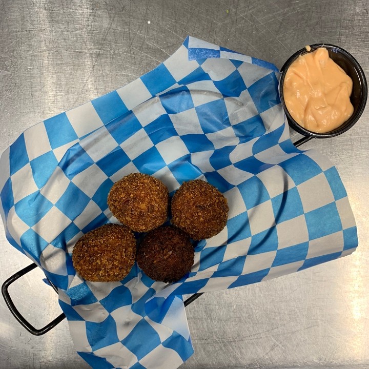 Pretzel Crusted Sauerkraut Balls