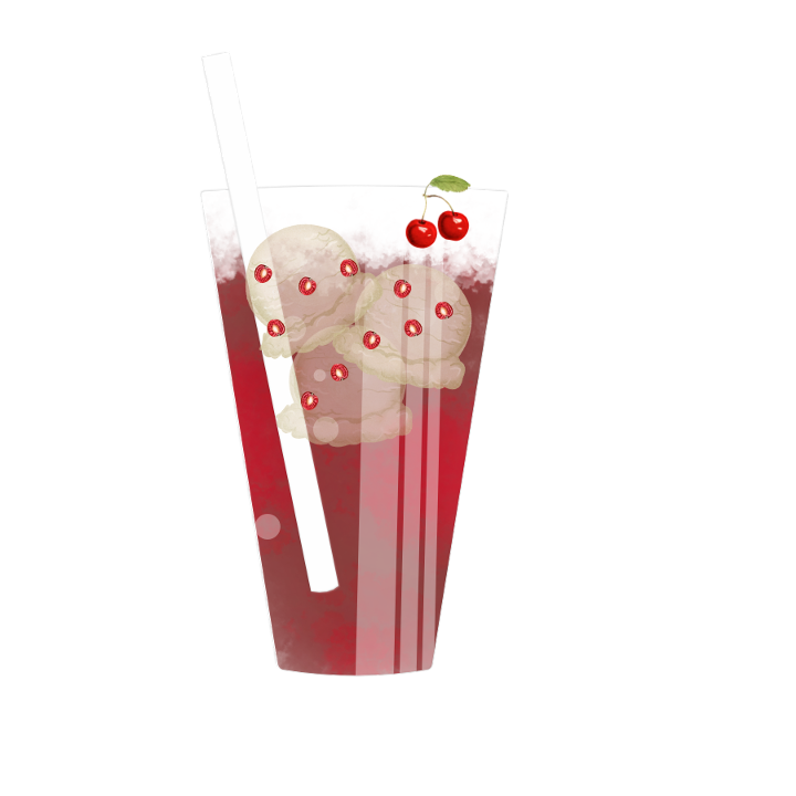 Cherrypocalypse Float (Cherry, Cherry Coke, Cherry Ice Cream, Whipped Cream, Cherry on Top)