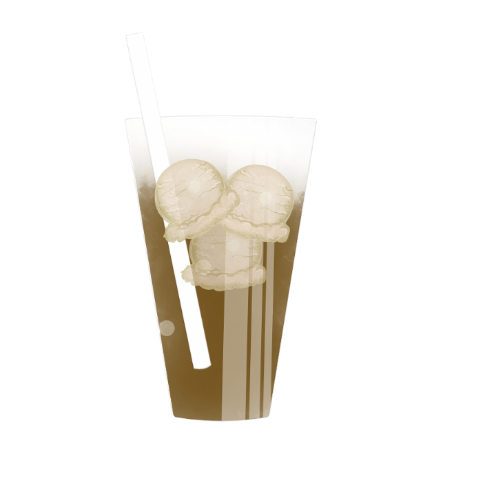 Classic Ice Cream Float (Soda, Vanilla Ice Cream, Whipped Cream)