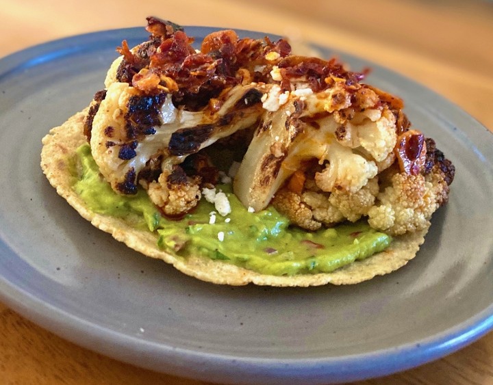 Three Charred Cauliflower Tacos