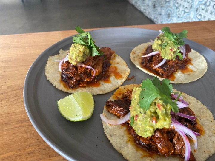 Three Slow Cooked Beef Tacos