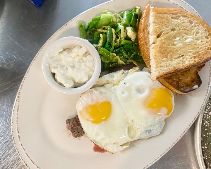 Seared Beef Patty & Eggs