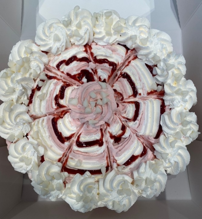 Strawberry White Chocolate Ice Cream Cake 6"