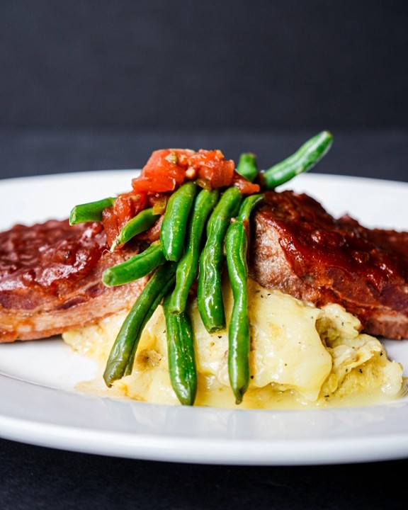 Hilda's Bacon-Wrapped Meatloaf (lunch)