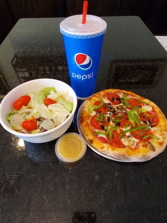 Personal Pizza (3)-Salad-Drink