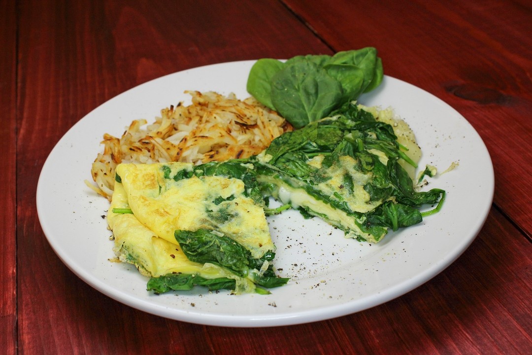4.OMELETTE SPINACH AND GOAT CHEESE