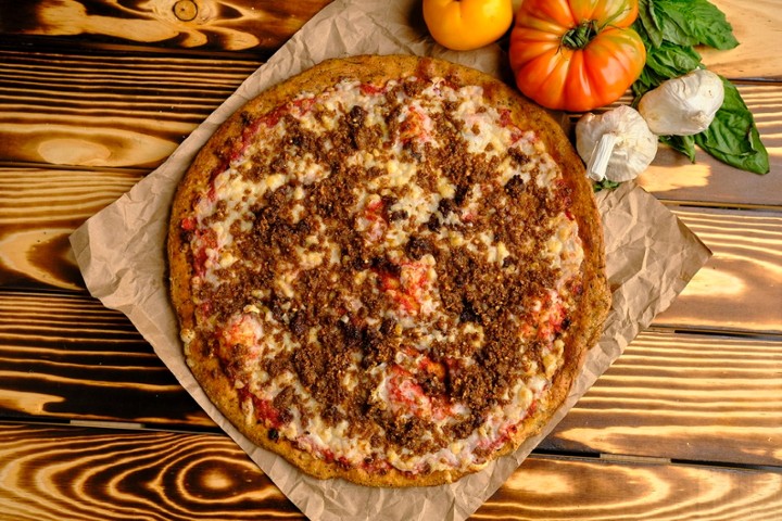 Vegan Meat Lovers Pizza (pepperoni contains gluten)