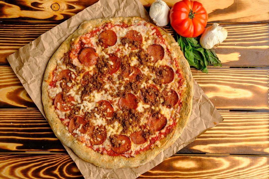 Pepperoni & Sausage Pizza (Contains Gluten)