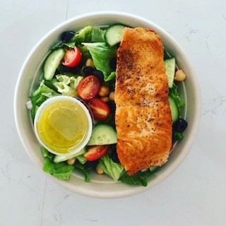 Pan Seared Salmon Salad