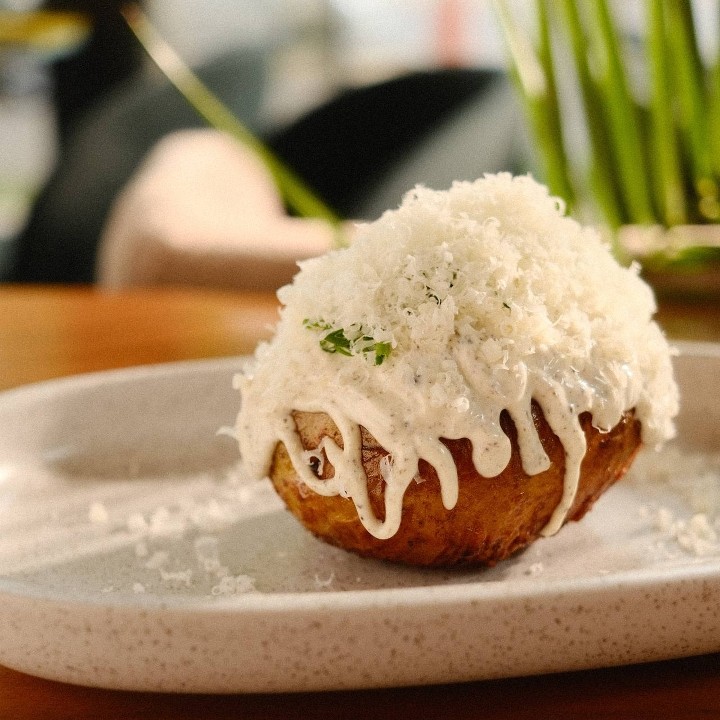 Baked potatoes with parmesan