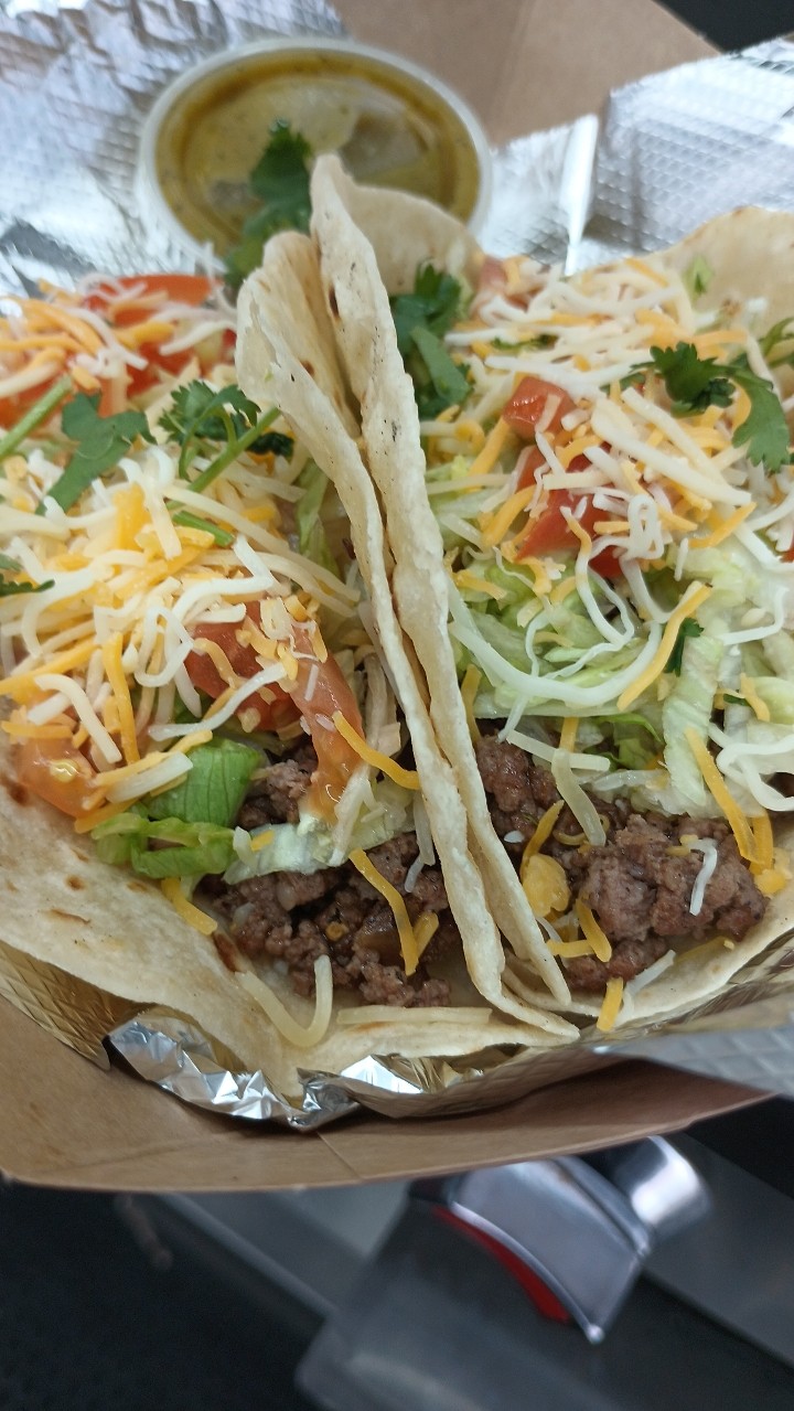 E.L.T. GROUND ANGUS BEEF Tacos