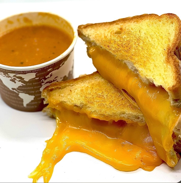 Tomato soup and grilled cheese