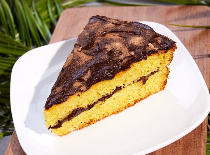 Cocoa Frosted Cornbread Cake (NEW)