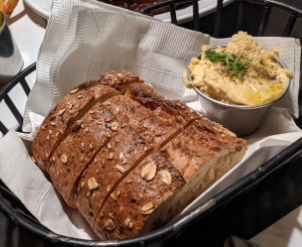 WARM CIABATTA BREAD & HUMMUS