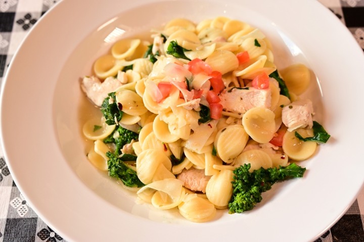 Sauteeed Chicken, Broccoli Rabe & Orecchiette Pasta