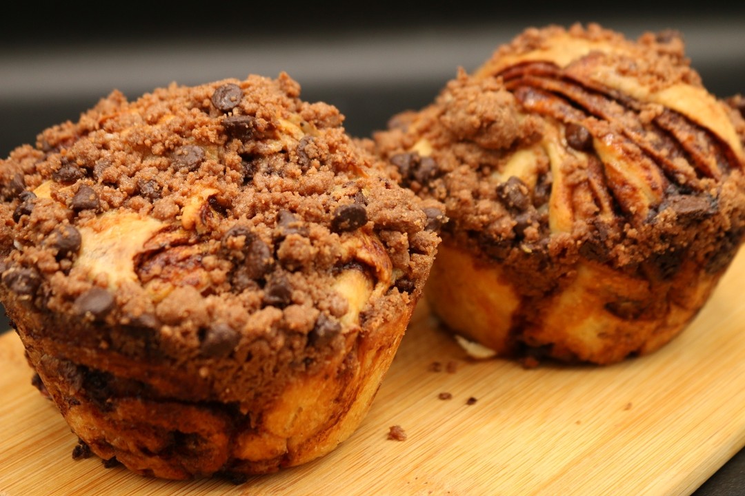 Mini Chocolate Babka Muffin