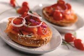 Sliced Lox Tomatto and Onion