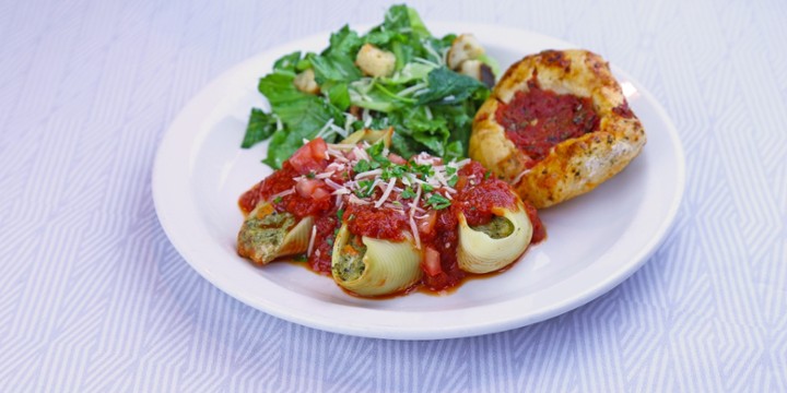 Vegetarian Stuffed Jumbo Shells Buffet (priced per person)