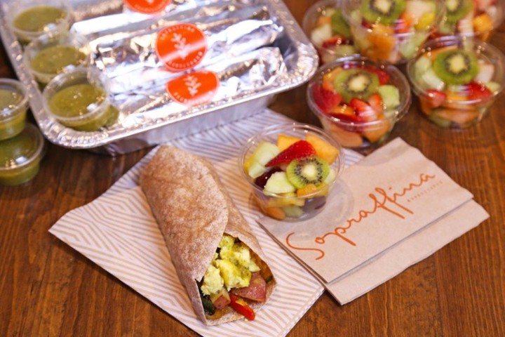 Burrito & Fruit (priced per person)