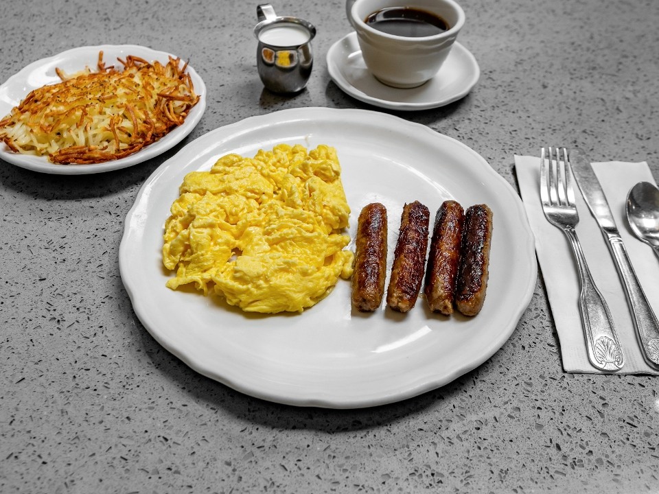 SAUSAGE LINKS & EGGS